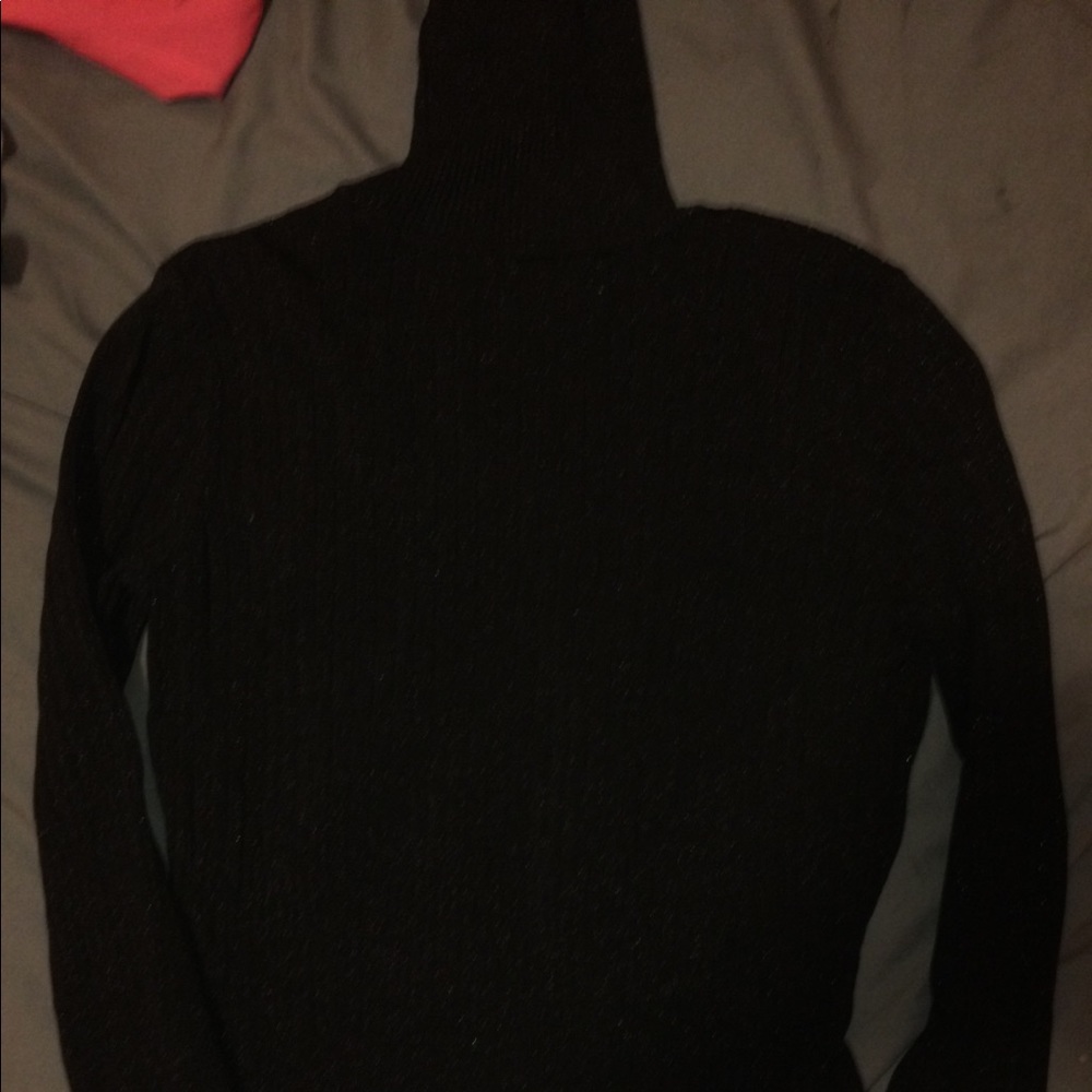 Black Silver Sparkle Turtleneck